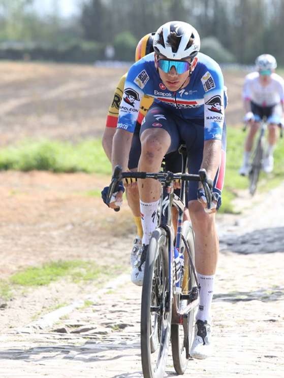 Renato Favero, Soudall Quick-Step Development, Paris-Roubaix Espoirs (foto Freddy Guérin/DirectVelo)