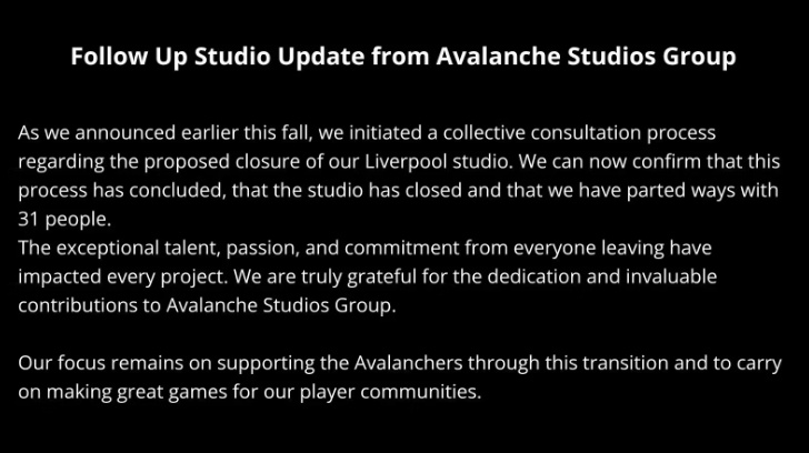 Il messaggio ufficiale degli sviluppatori Il messaggio ufficiale degli sviluppatori