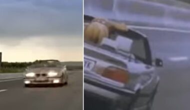 follia in autostrada in Germania, l'auto procede a zigzag