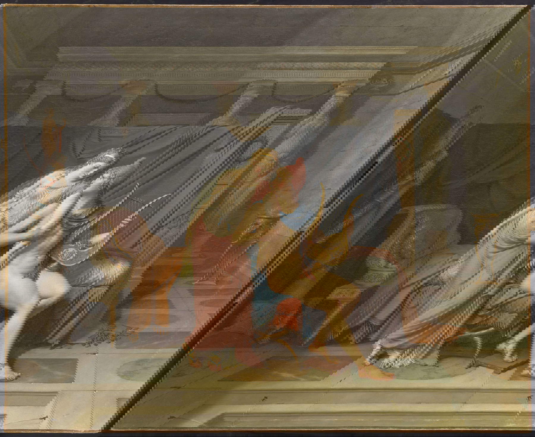 Jacques-Louis David, Gli amori di Paride ed Elena (Parigi, Louvre). Foto: Adrien Didierjean © GrandPalaisRmn