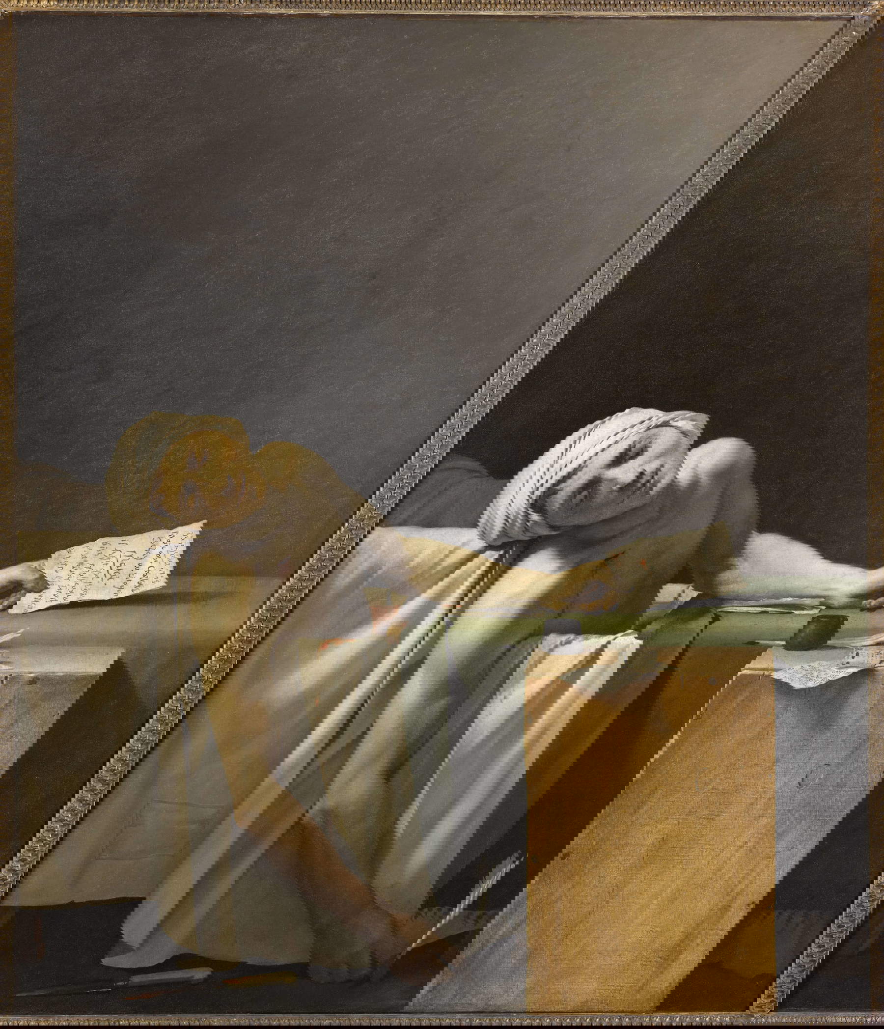 Jacques-Louis David, Marat assassinato (Castello di Versailles). Foto: Franck Raux © GrandPalaisRmn