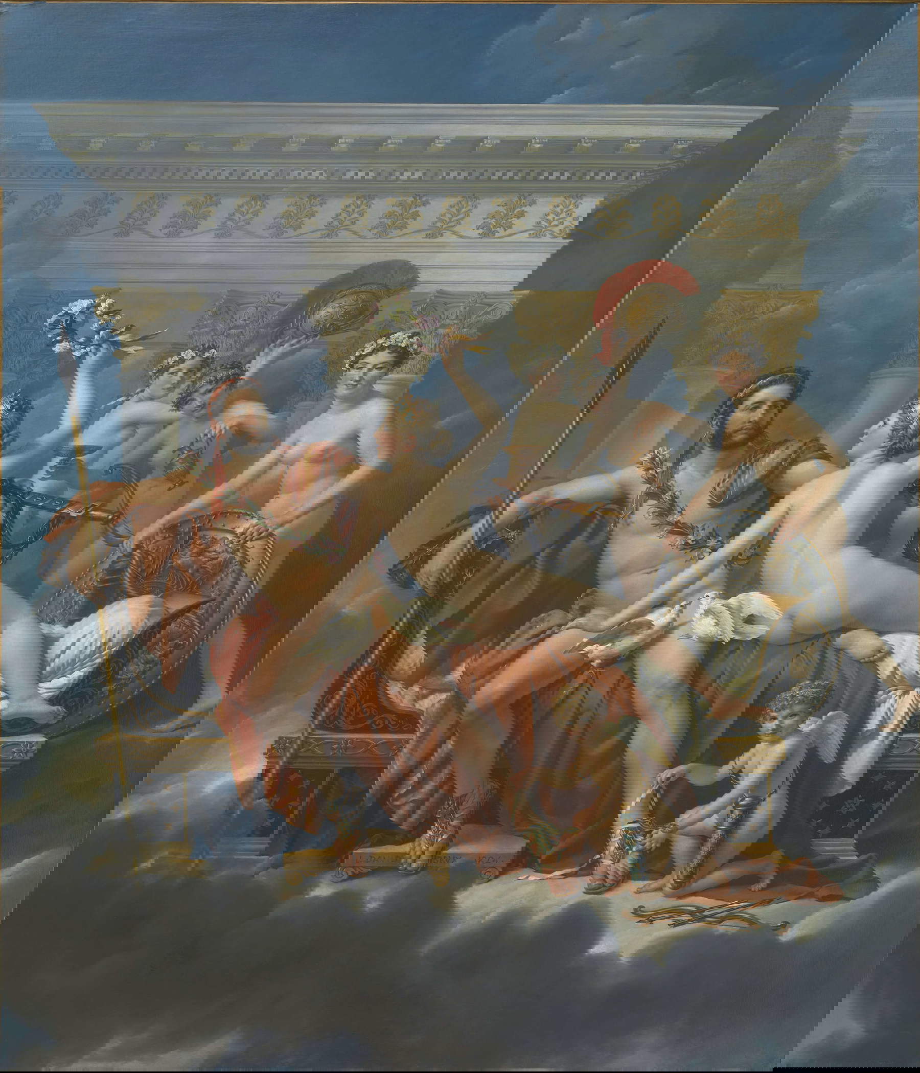 Jacques-Louis David, Marte disarmato da Venere e le Grazie (Bruxelles, Musées Royaux des Beaux-Arts du Belgique). Foto: J. Geleyns