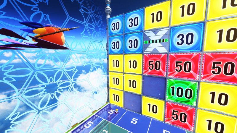 Uno dei minigiochi più convincenti, in cui bisogna colpire il bersaglio planandoci contro Uno dei minigiochi più convincenti, in cui bisogna colpire il bersaglio planandoci contro