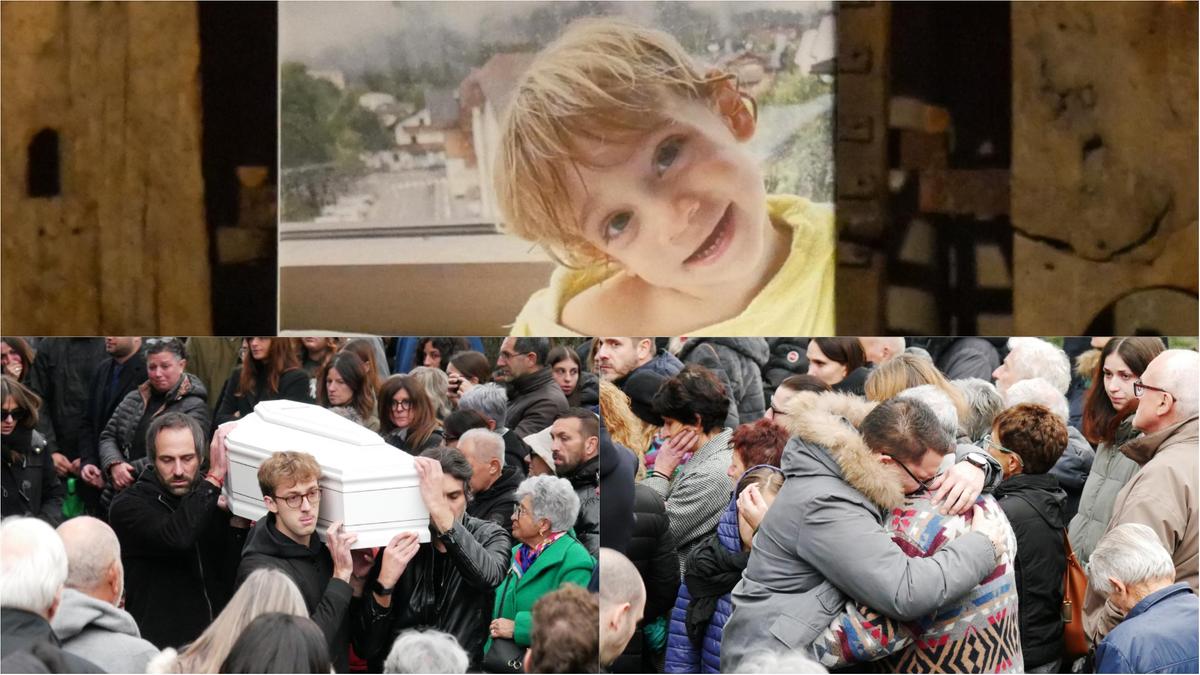 “Camminerò a un passo da te”. Musica, lacrime e carezze per l’ultimo abbraccio al piccolo Leo