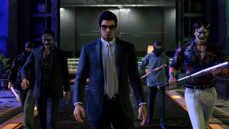 Kazuma Kiryu e alcuni altri personaggi di Like a Dragon Gaiden