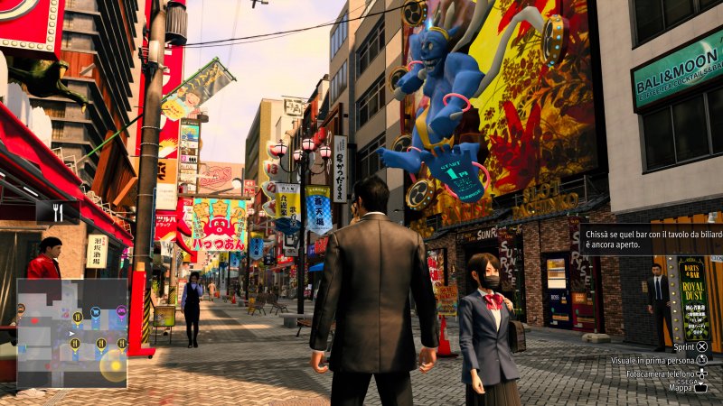 Lo scenario di Sotenbori in Like a Dragon Gaiden