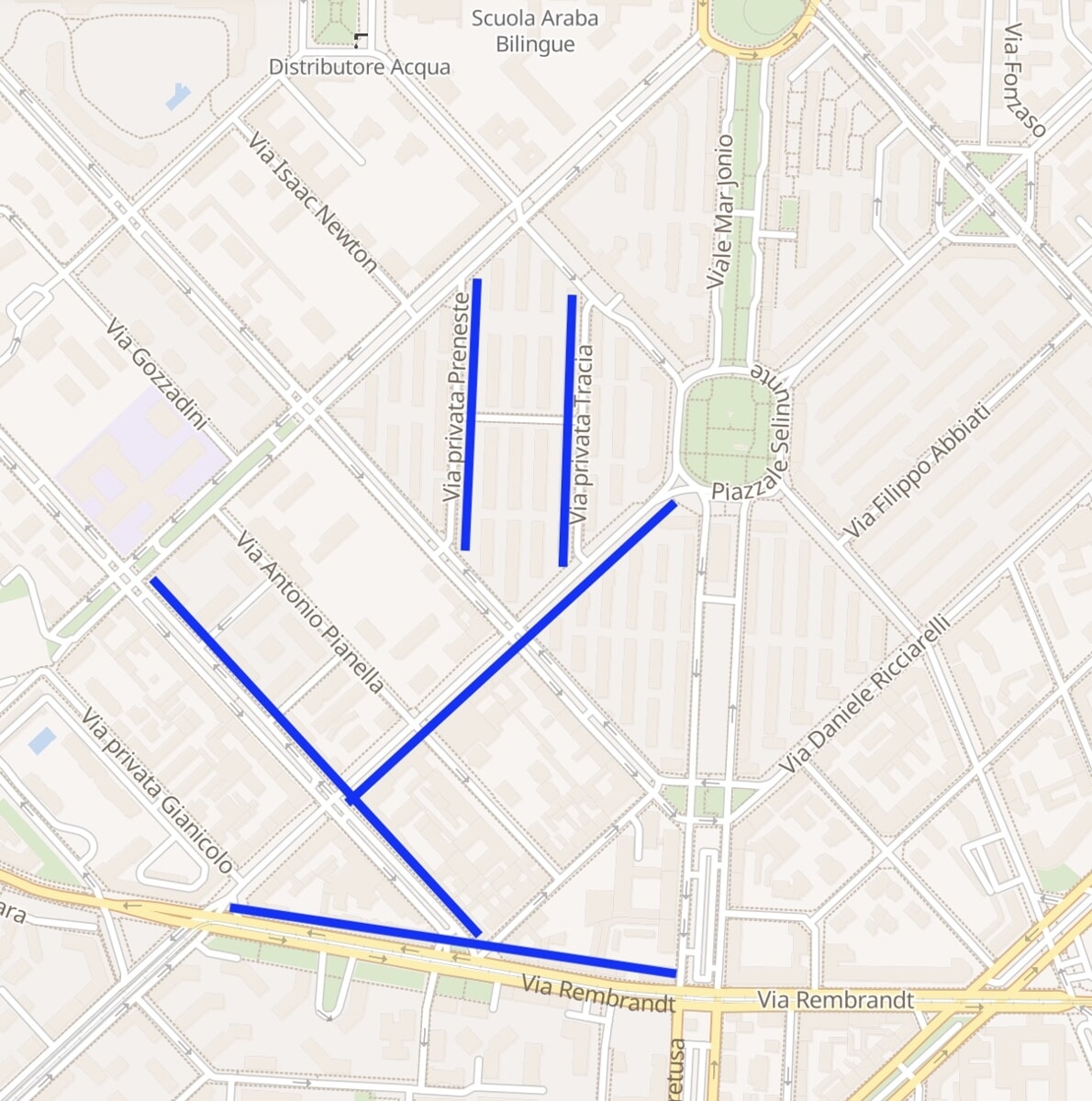 Mappa del contagio di legionella in zona San Siro Mappa del contagio di legionella in zona San Siro