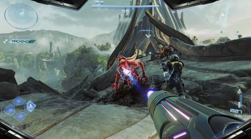 Myles aiuta Samus a difendersi da un gruppo di Griever. Quale sarà il suo ruolo andando avanti nel gioco? Myles aiuta Samus a difendersi da un gruppo di Griever. Quale sarà il suo ruolo andando avanti nel gioco?