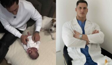 Cecilia e Ignazio portano la figlia neonata dall'osteopata e lui svela un rimedio segreto contro il singhiozzo