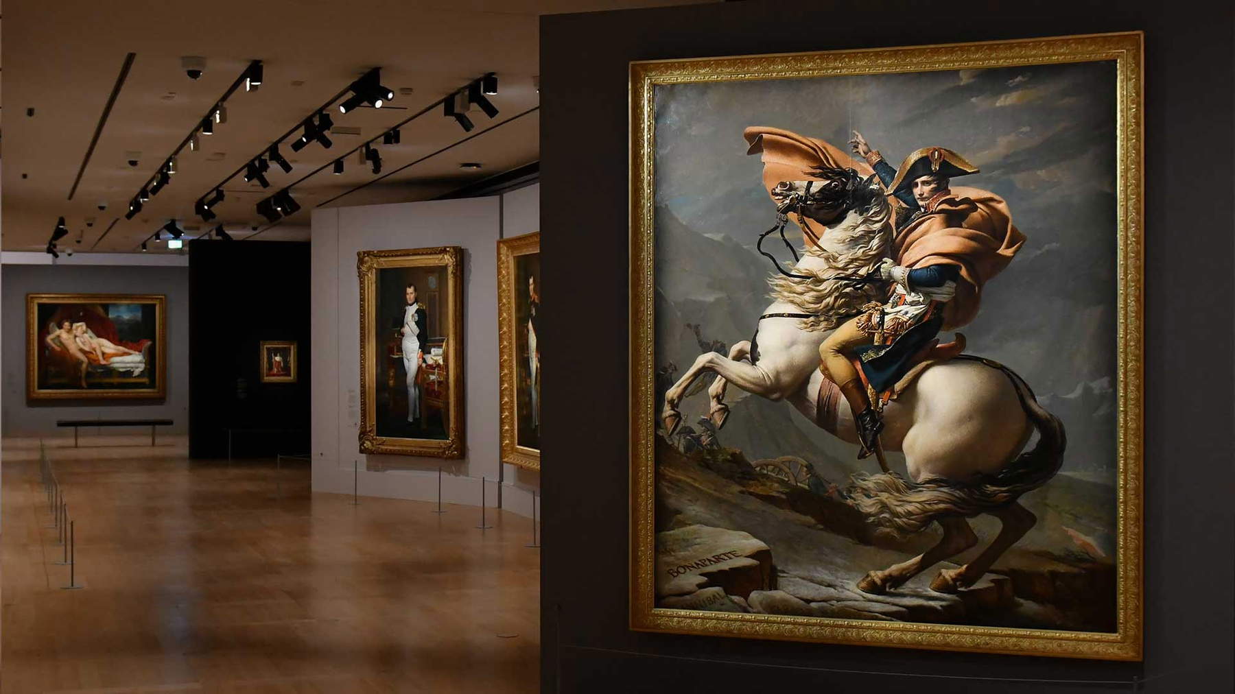 Allestimenti della mostra Jacques-Louis David. Foto: Musée du Louvre / Nicolas Bousser