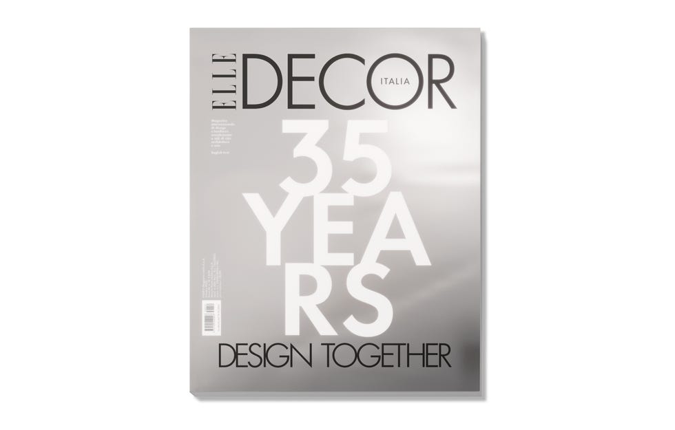 cover of elle decor italia magazine celebrating 35 years