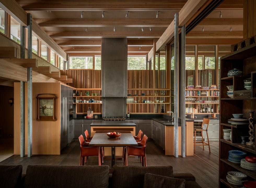 Olson Kundig camp house olson kundig camp house kitchen dining area
