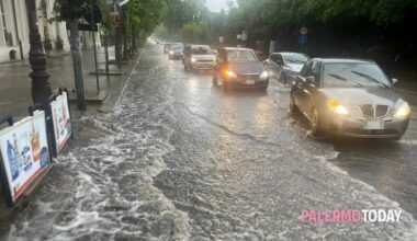 Pioggia e vento sferzano Palermo, diffusa allerta meteo gialla