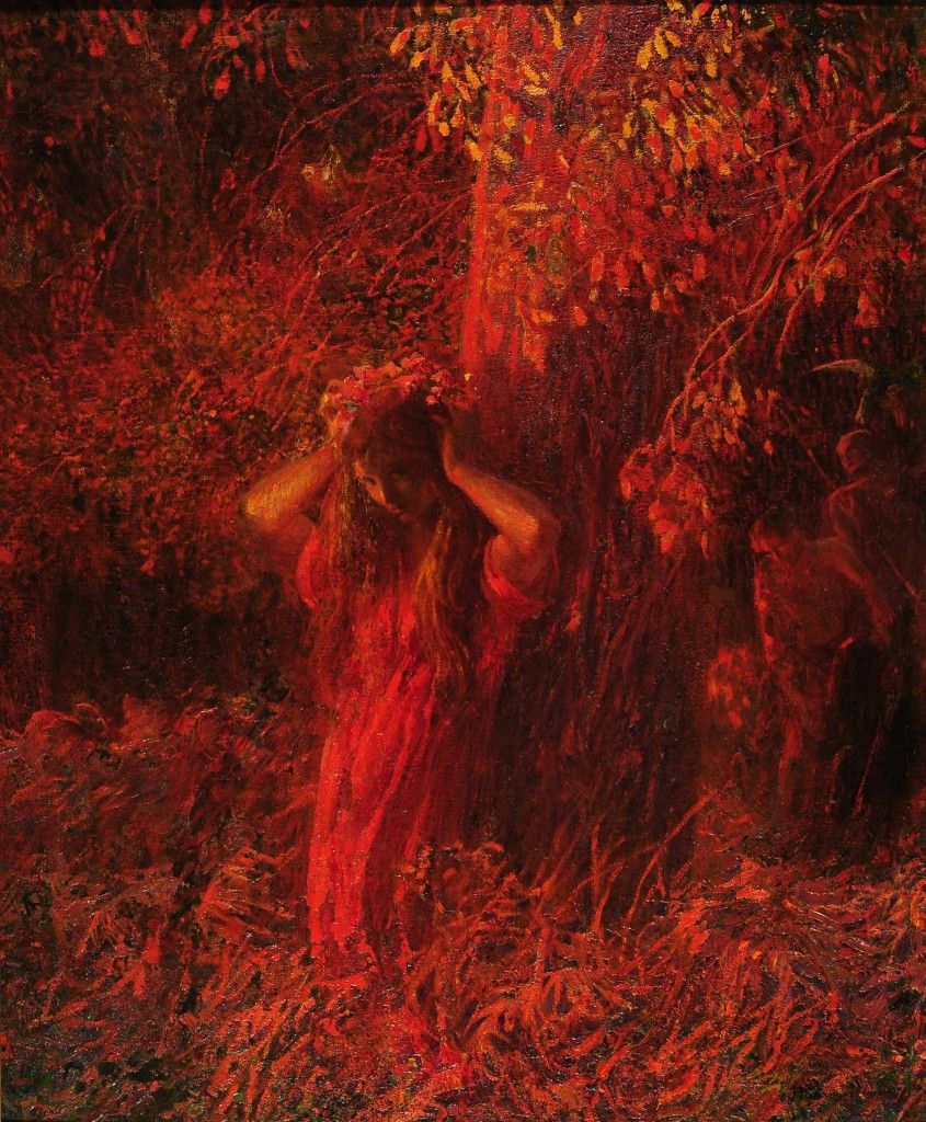 Plinio Nomellini, Ninfa rossa (1905; olio su tela, 101 x 84 cm; Collezione privata)