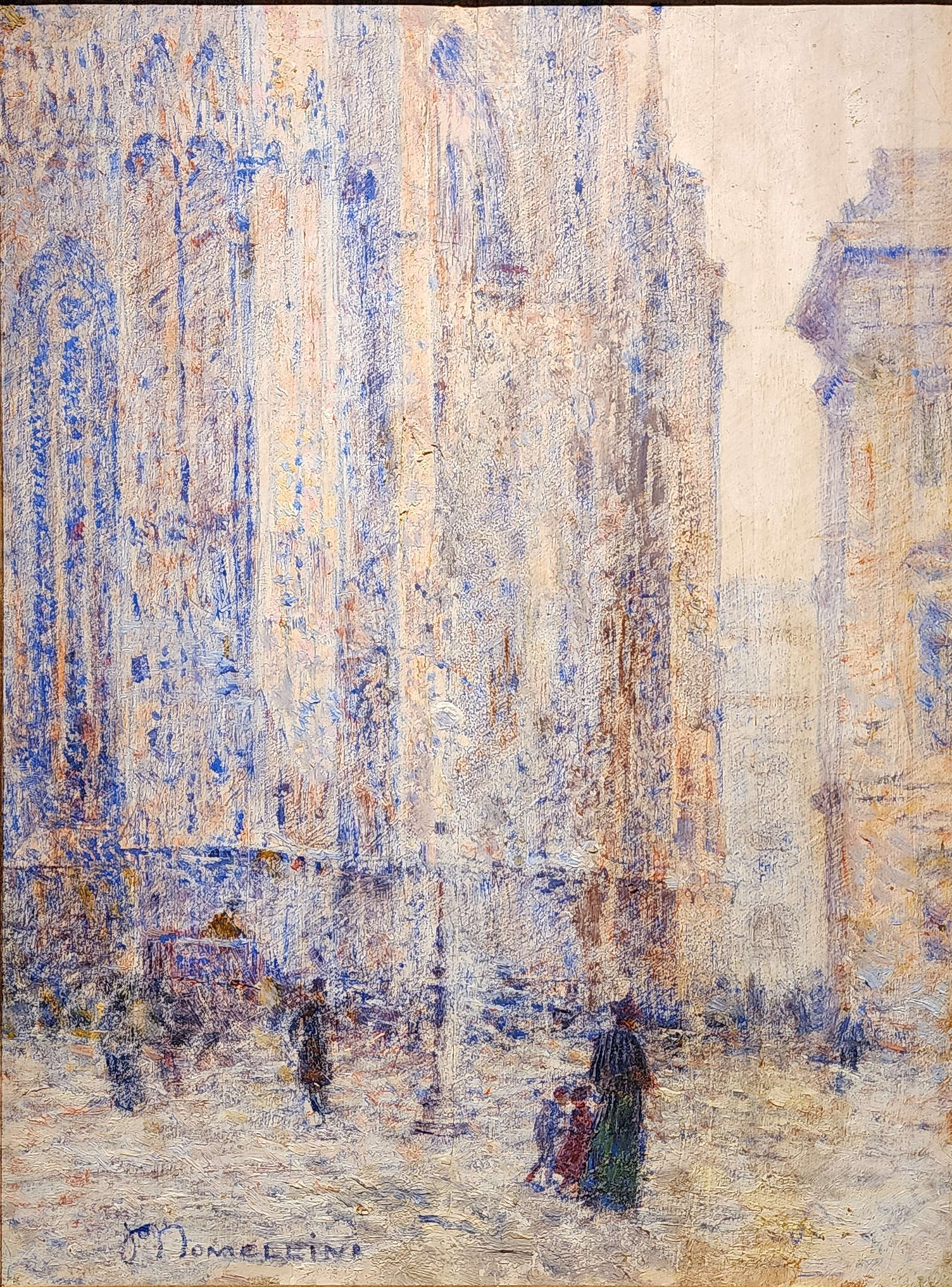 Plinio Nomellini, Ricordo di Milano (1891; olio su cartone, 35 x 25,5 cm; Collezione privata)