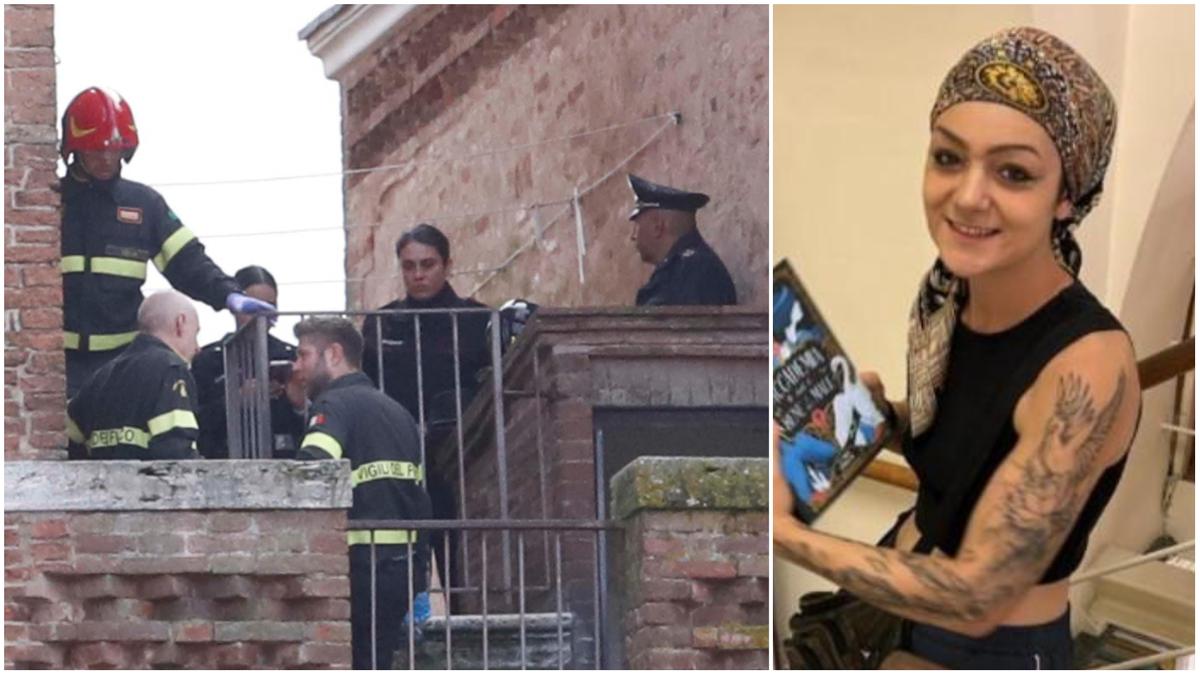 in un video la ragazza ripresa mentre sale sulla torre