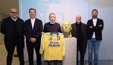 Cento anni di Giuseppe Panini, svelata la scultura al lui dedicata al PalaPanini