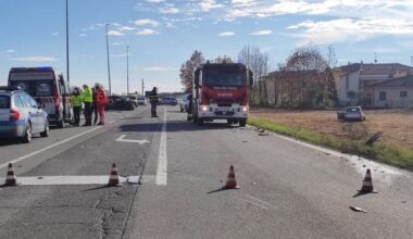Secugnago, violento schianto sulla via Emilia
