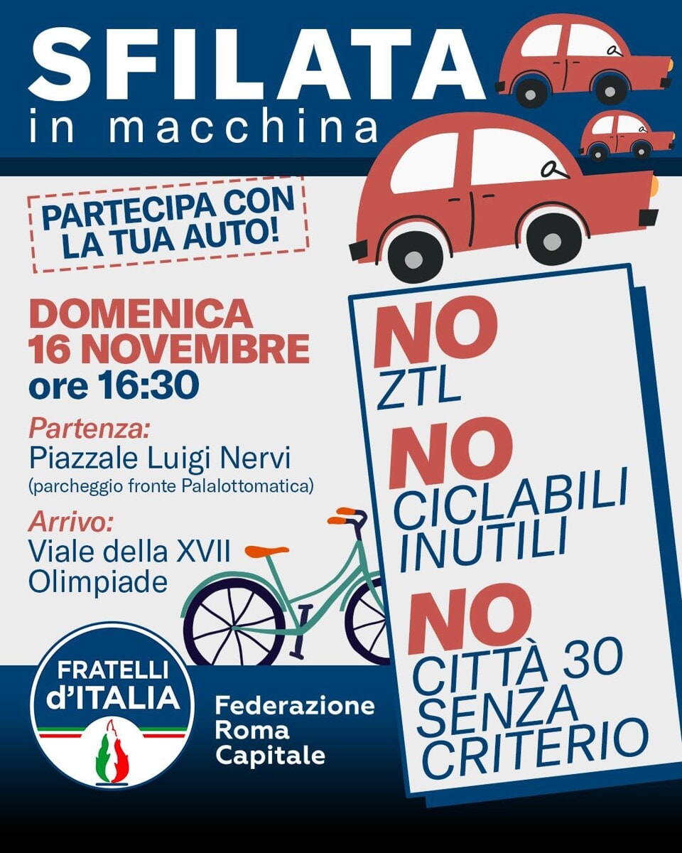 sfilata auto fdi 16 novembre roma