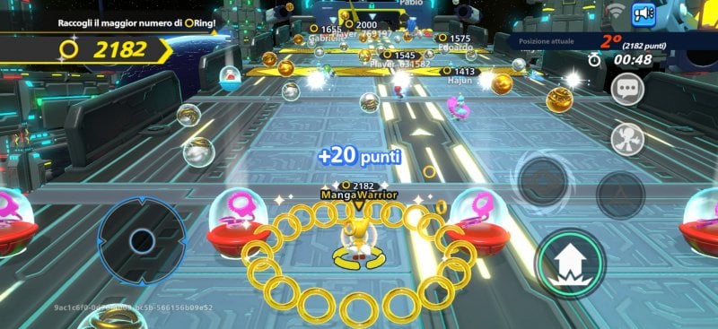 Raccogliere anelli è spesso l'obiettivo dei match di Sonic Rumble