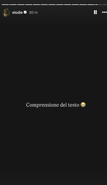 Storia Instagram Elodie