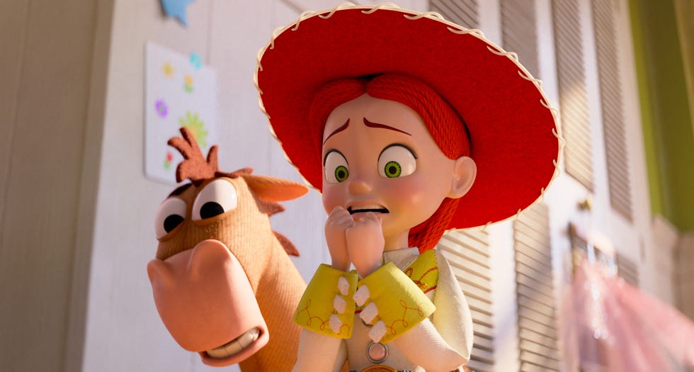 (l r): bullseye and jessie (voiced by joan cusack) in disney and pixar's toy story 5. photo courtesy of disney/pixar. © 2025 disney/pixar. all rights reserved.