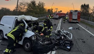 Tragico schianto frontale a Stezzano, due morti e un ferito gravissimo