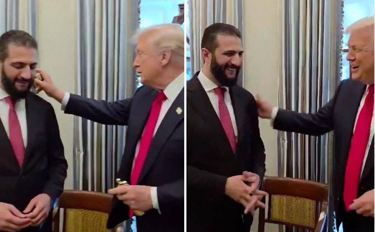 Trump e il profumo per il leader siriano, lo show con al-Sharaa