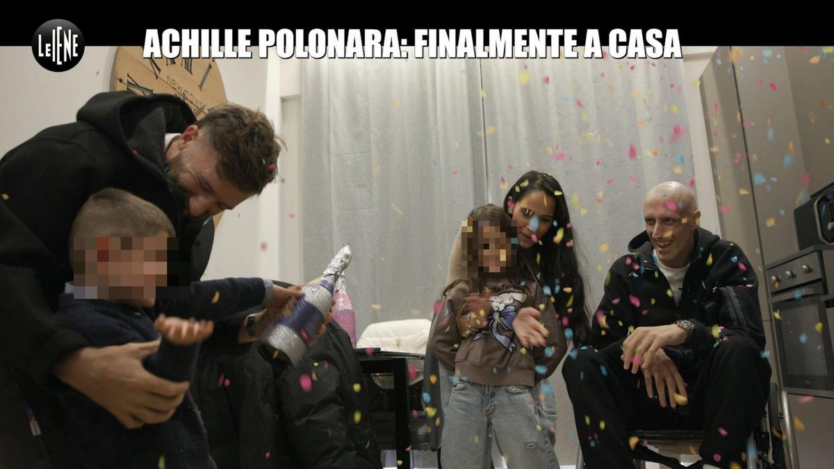 l’abbraccio con i suoi bambini e i tortellini di Bruno Barbieri