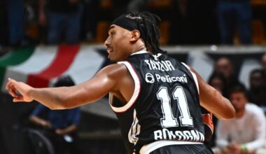 Virtus, influenza per il play Brandon Taylor: non sarà in campo a Udine