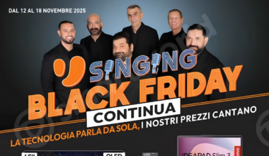Volantino Unieuro al 18 novembre 2025: continua Singing Black Friday!