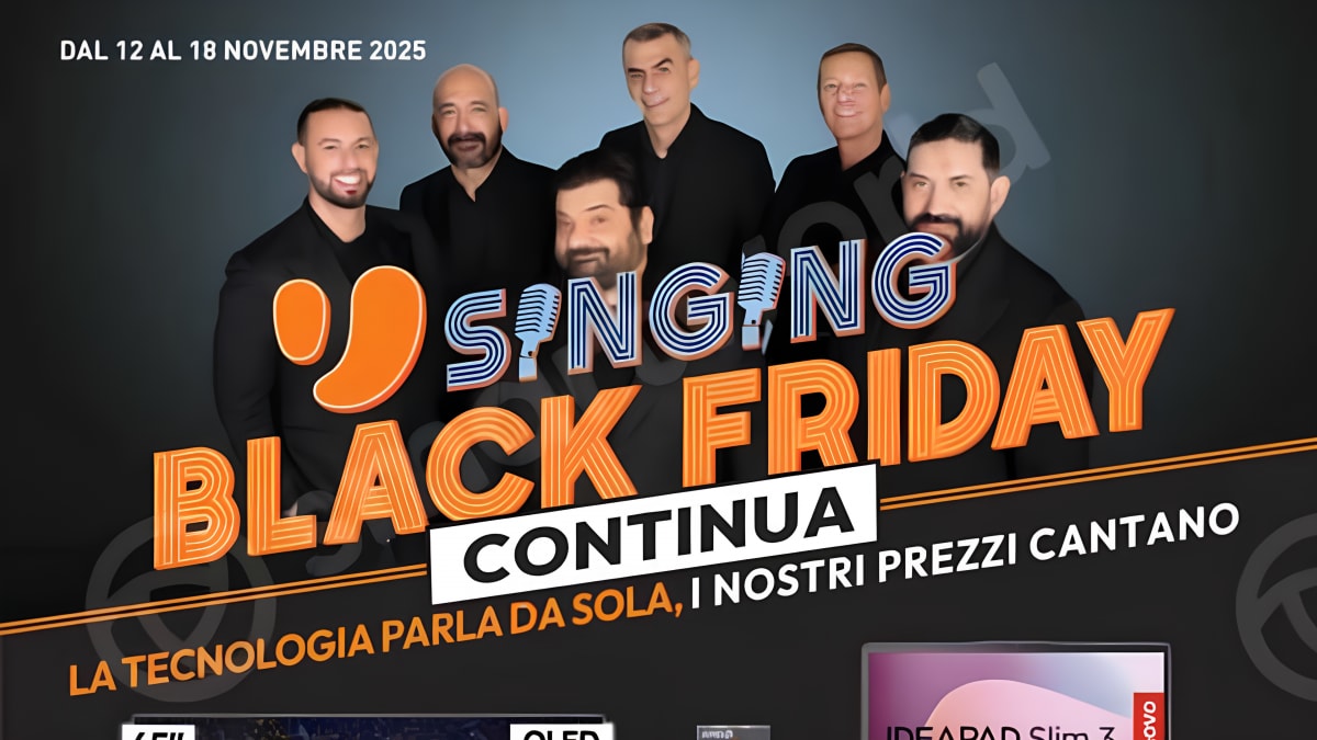 Volantino Unieuro al 18 novembre 2025: continua Singing Black Friday!