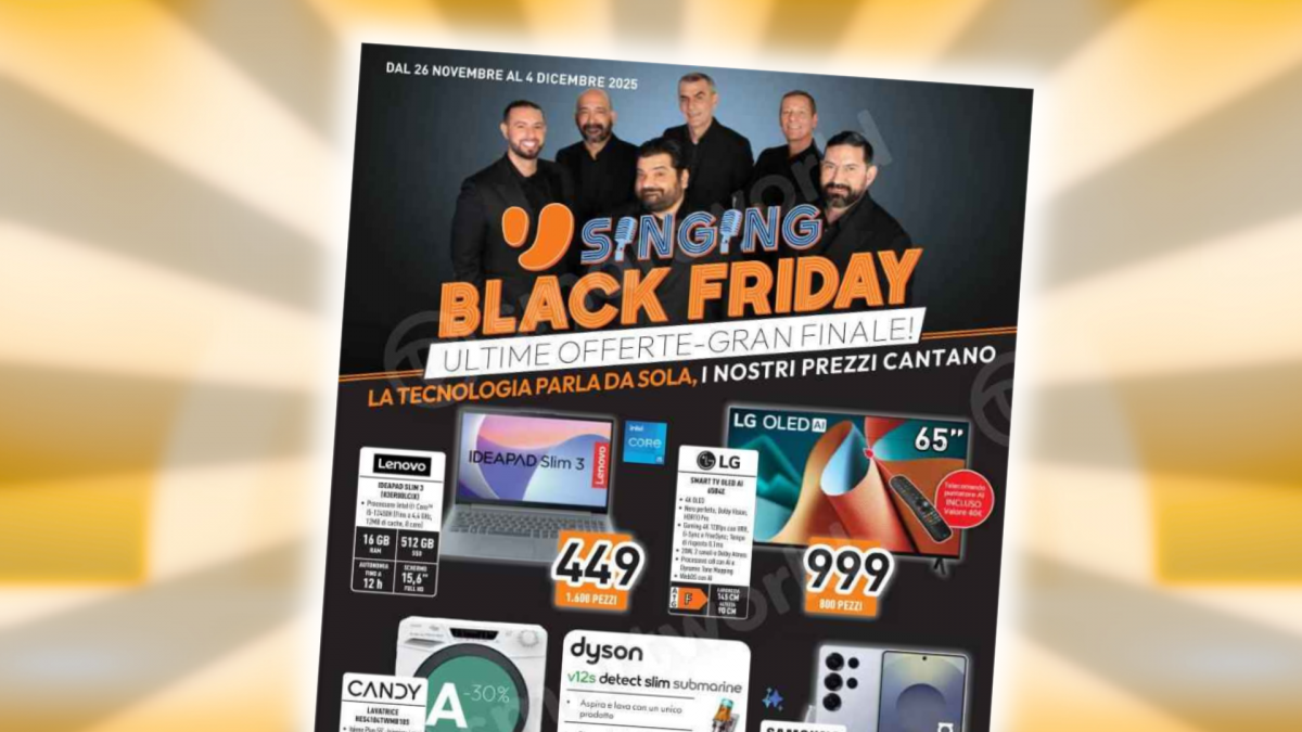 Volantino Unieuro al 4 dicembre 2025: scopri il Black Friday Gran Finale