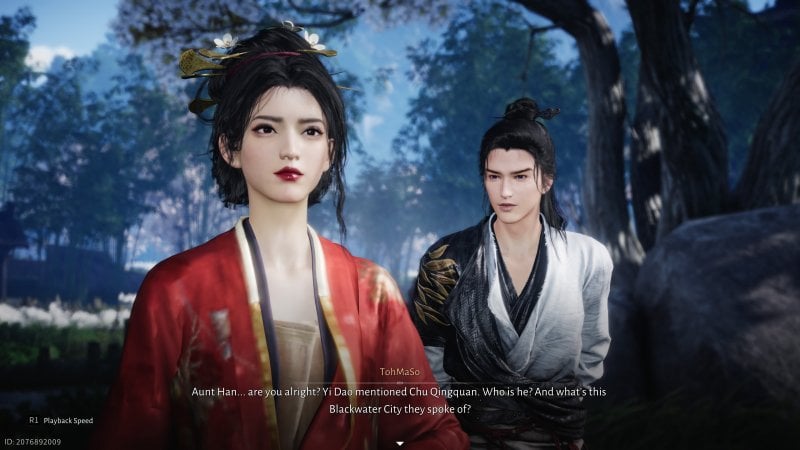 Il nostro personaggio e sua 'zia' Han in Where Winds Meet