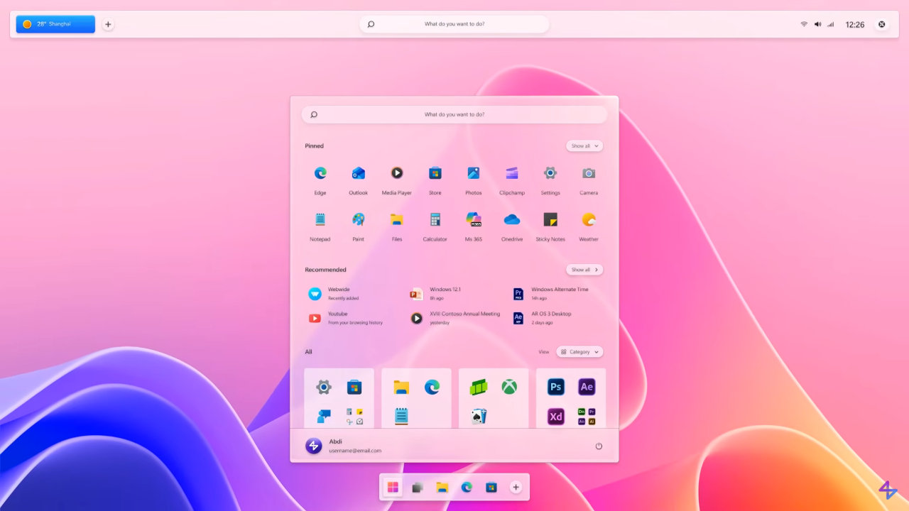Windows 26: un concept mostra come potrebbe essere il sistema operativo del 2026 - Hardware Upgrade
