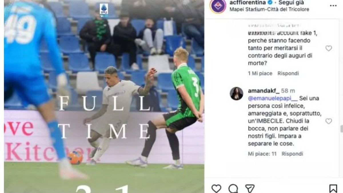 Minacce e insulti via social, le mogli dei giocatori della Fiorentina denunciano