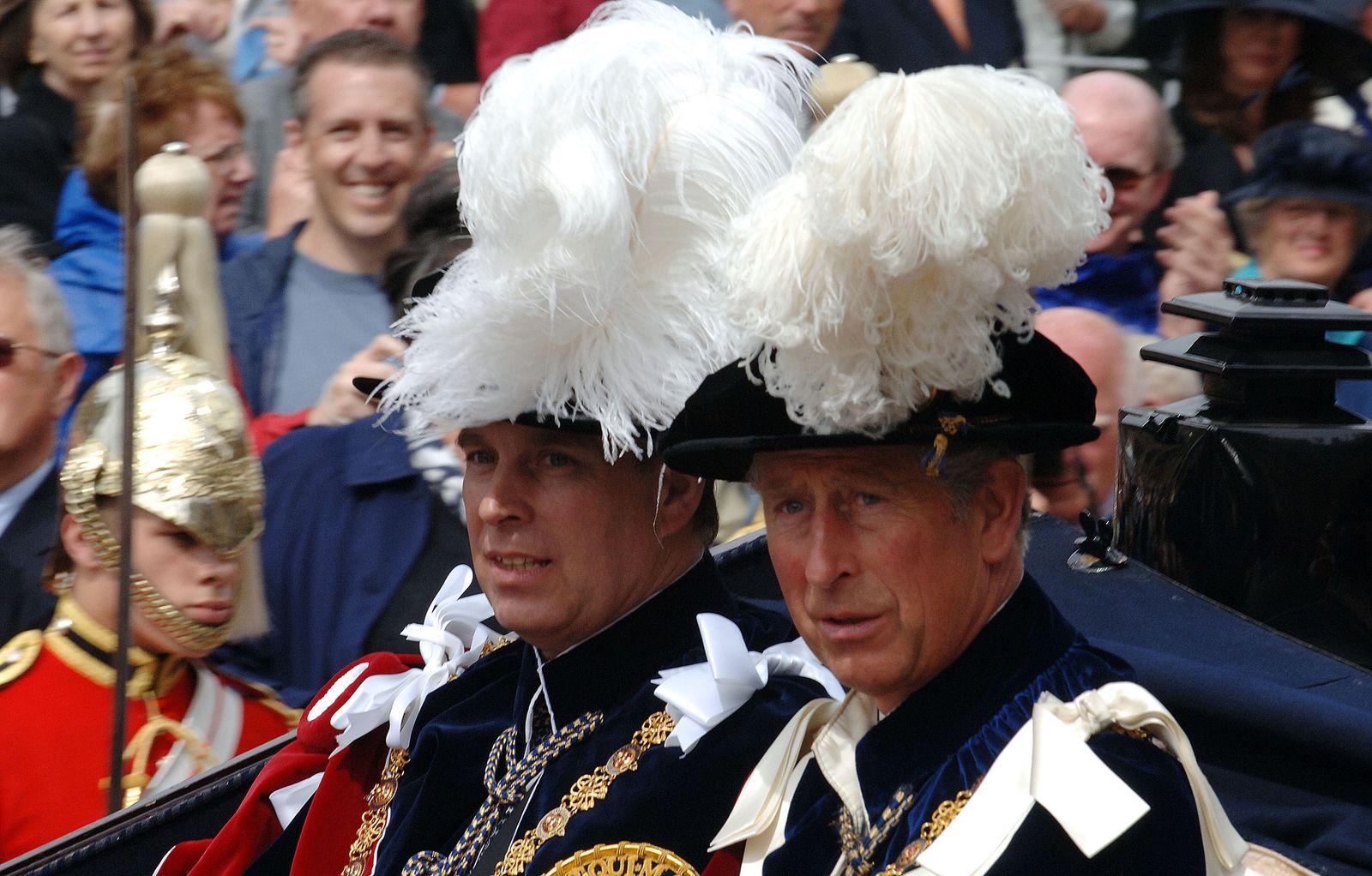 Andrea MountbattenWindsor e re Carlo III nel 2007 alle annuali celebrazioni dell'Ordine della Giarrettiera .