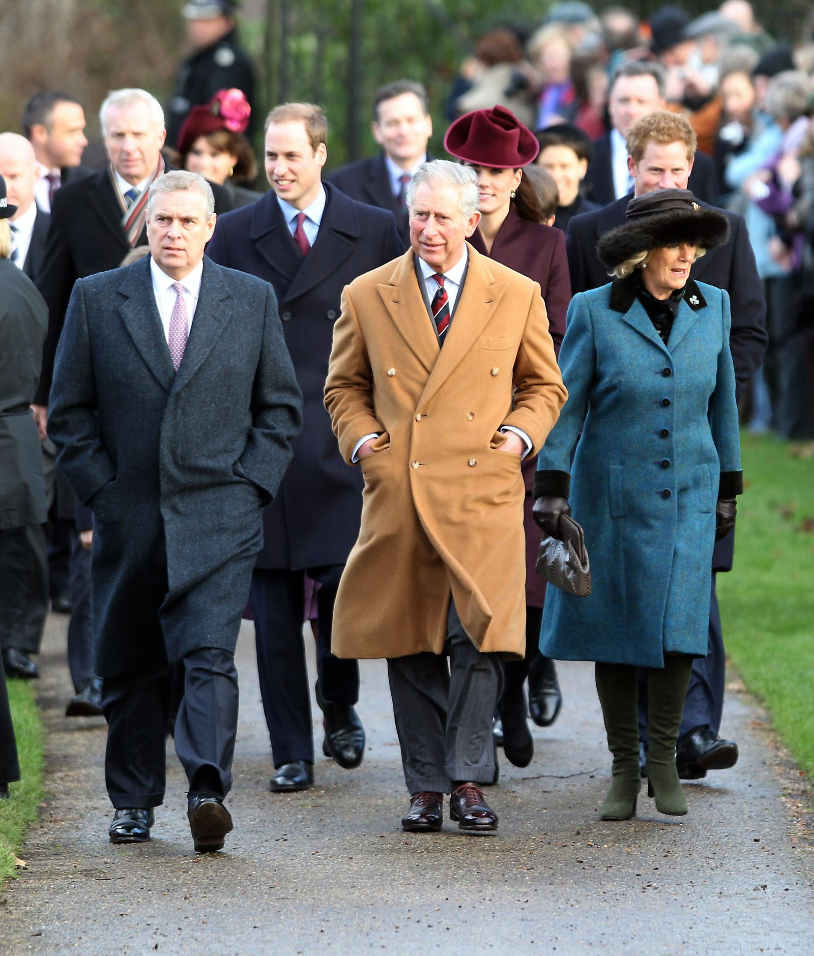 Image may contain Charles Prince of Wales Prince Andrew Duke of York and Prince William Duke of Cambridge