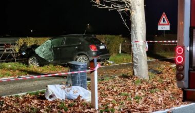 L'auto sulla quale viaggiava la bimba