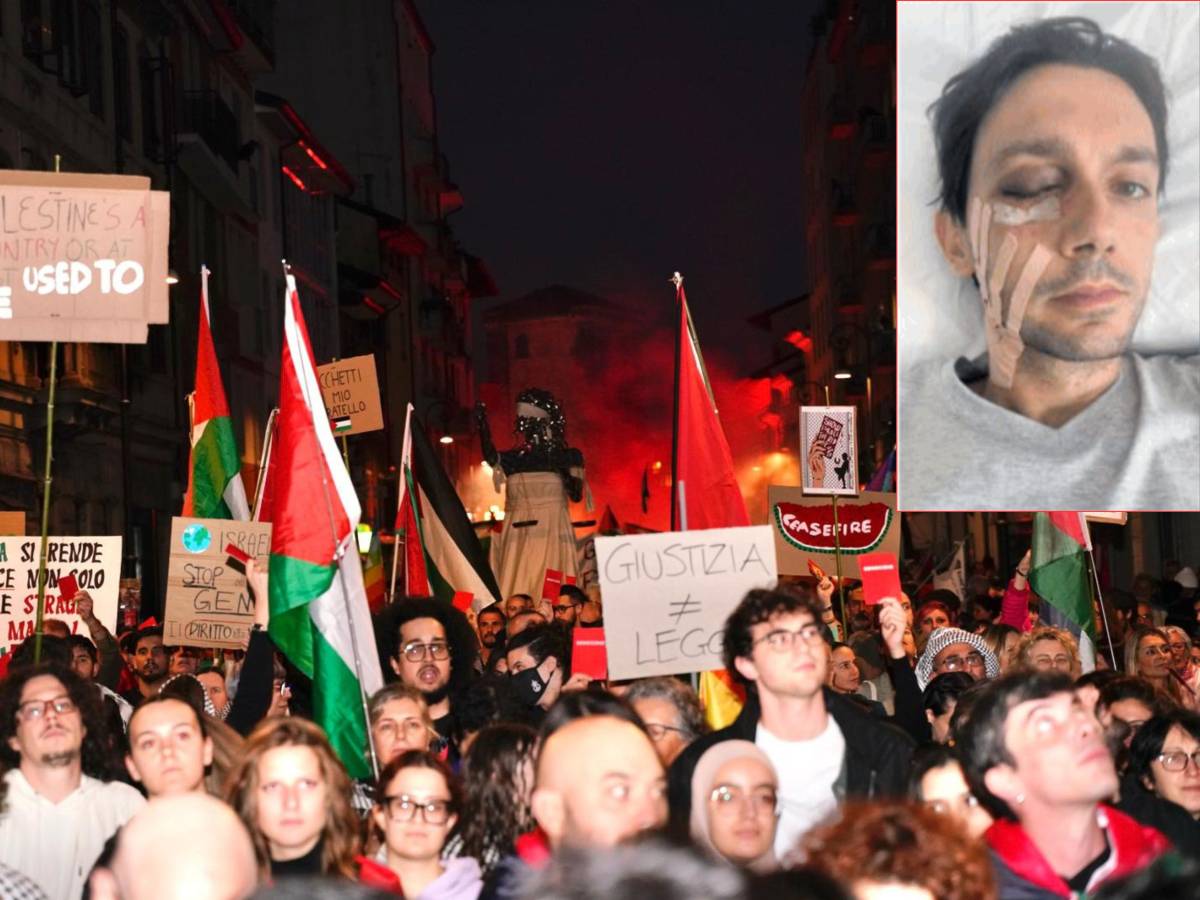 "Io sfigurato da un sasso. Neppure un messaggio dai responsabili del corteo"