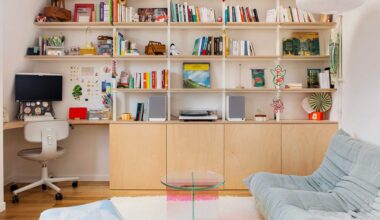 Un piccolo appartamento di 40mq con cucina gialla