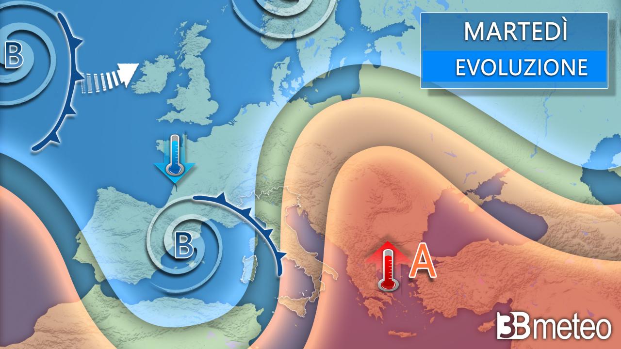 Meteo Italia - Prossima settimana con declino dell'anticiclone, tornano pioggia e neve. Ecco dove « 3B Meteo