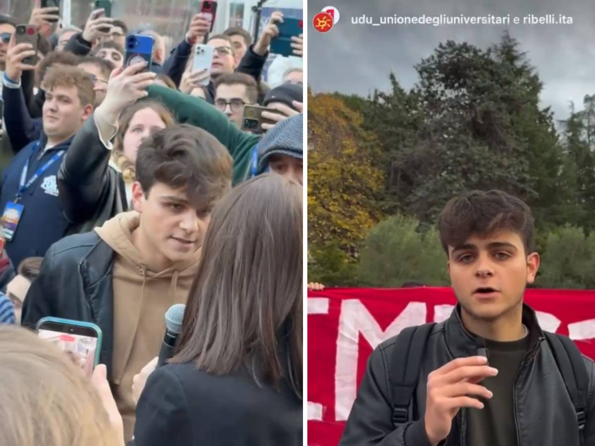 Altro che studente normale, ecco chi è il contestatore di Bernini ad Atreju