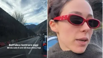 Aurora Ramazzotti in coda nel traffico di rientro a Milano dal Ponte: “Ci metto di meno a piedi”