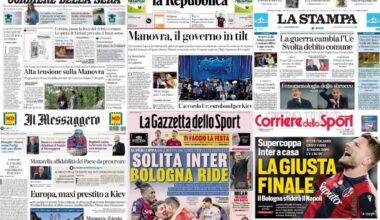 Le prime pagine dei quotidiani di oggi 20 dicembre: la rassegna stampa