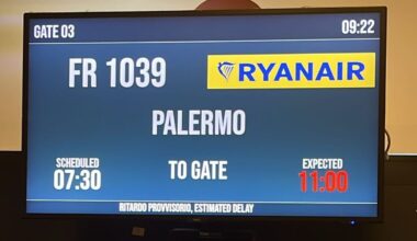 oltre 9 ore di ritardo