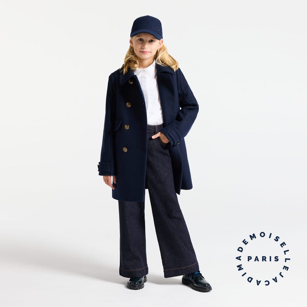 Cappotto lana blu navy