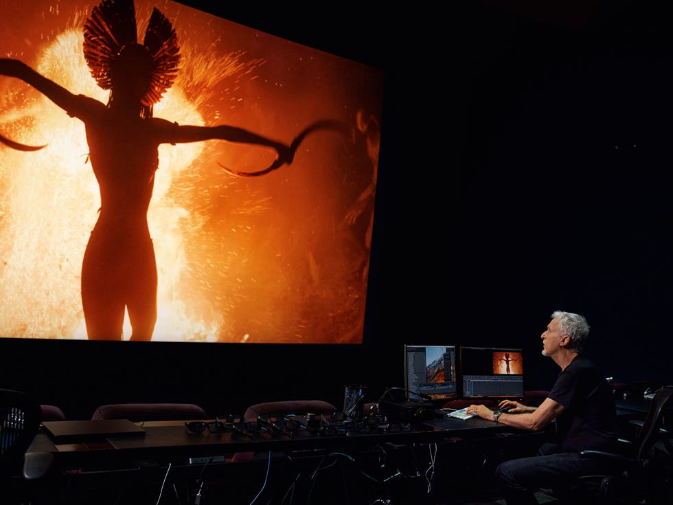 james cameron cover story esquire 46 in tutto il servizio abiti personali orologio rolex, oyster perpetual rolex deepsea in acciaio oystersteel con disco della lunetta cerachrom in ceramica nera e bracciale oyster