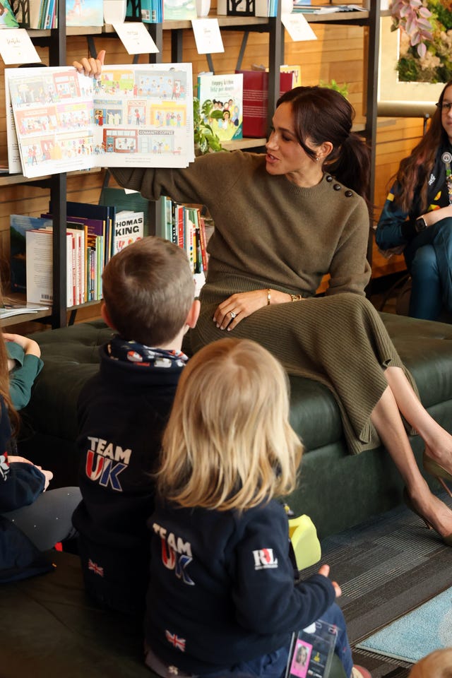 vancouver, british columbia february 09 meghan, duchess of sussex seen at family  friends activity at the nations home at the vancouver convention centre on february 09, 2025 in vancouver, british columbia photo by eric charbonneauinvictus games foundation via getty images