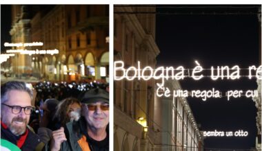 «Bologna è una regola» le luminarie con il testo di Luca Carboni in via Indipendenza: «Un onore incredibile»